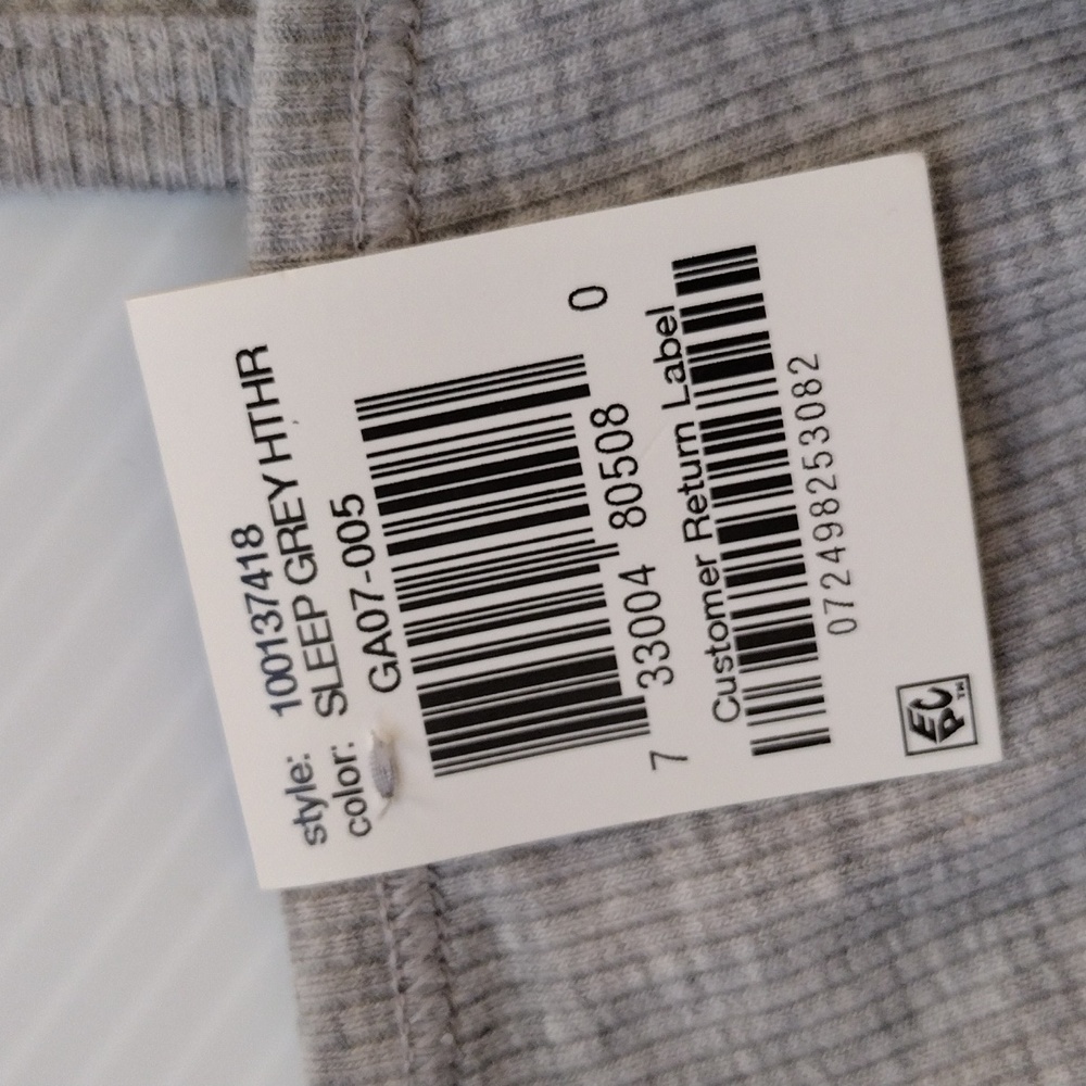Jenni Thong Panty‎ Women XL Gray Heather Ribbed Knit Underwear one piece comfy - Picture 4 of 7